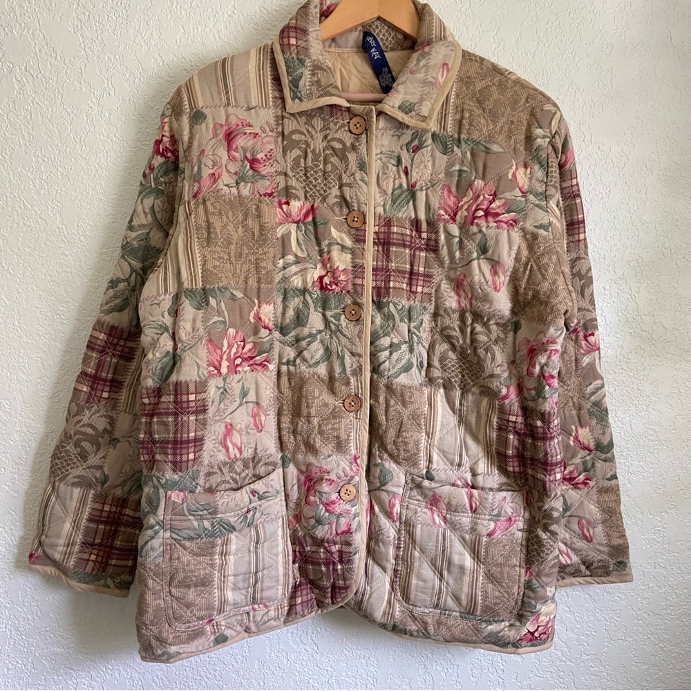 Krazy Kat Vintage Floral Quilted Jacket